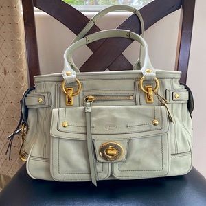 Coach Hampton Lindsay Satchel in Mineral Green